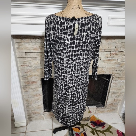 Ann Taylor leopard print soft stretchy bodycon shirt dress plus size 14 new!!! - Picture 5 of 7
